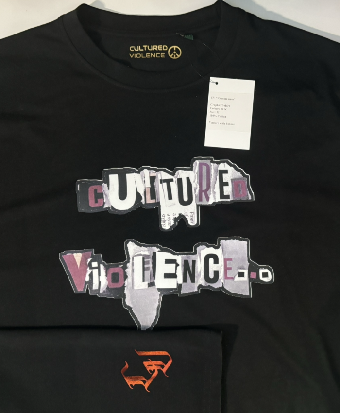 CV...☮ “Ransom Note” Oversized Box T-Shirt - Image 2